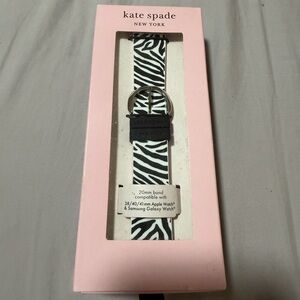 kate spade Black & White Zebra Print Watch Band